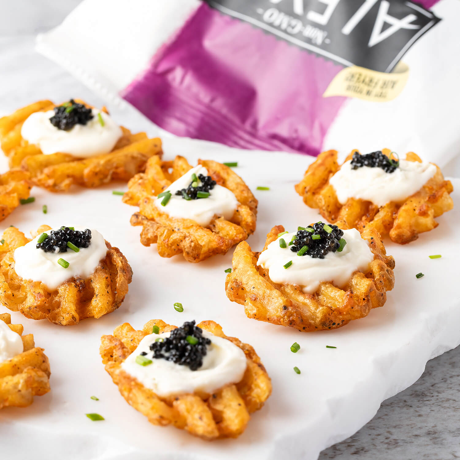 Caviar & Crème Fraîche Fries