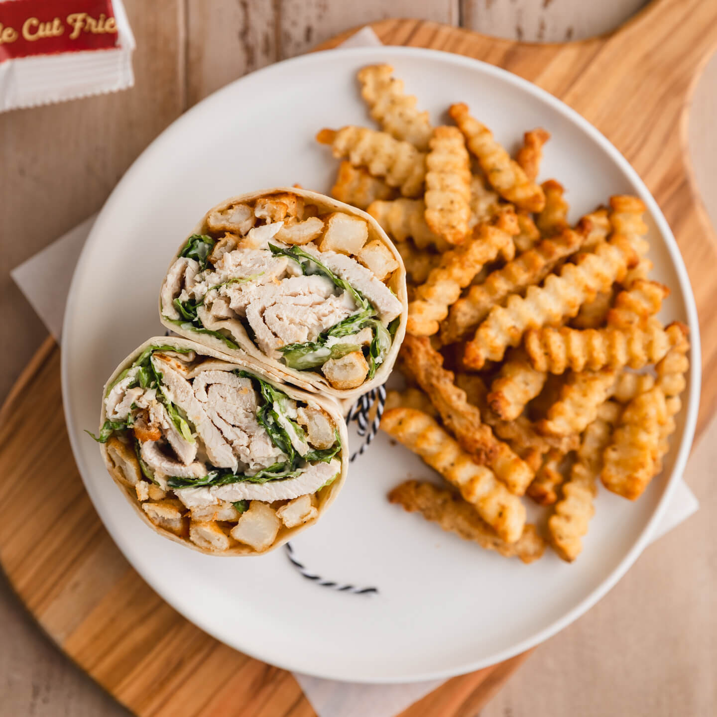 Garlic Parmesan Chicken Caesar Wrap