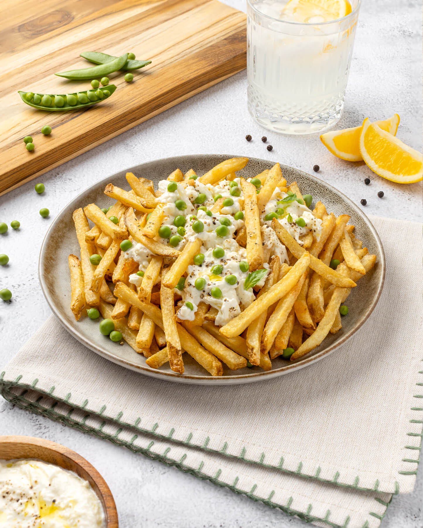 Spring Pea & Burrata Fries