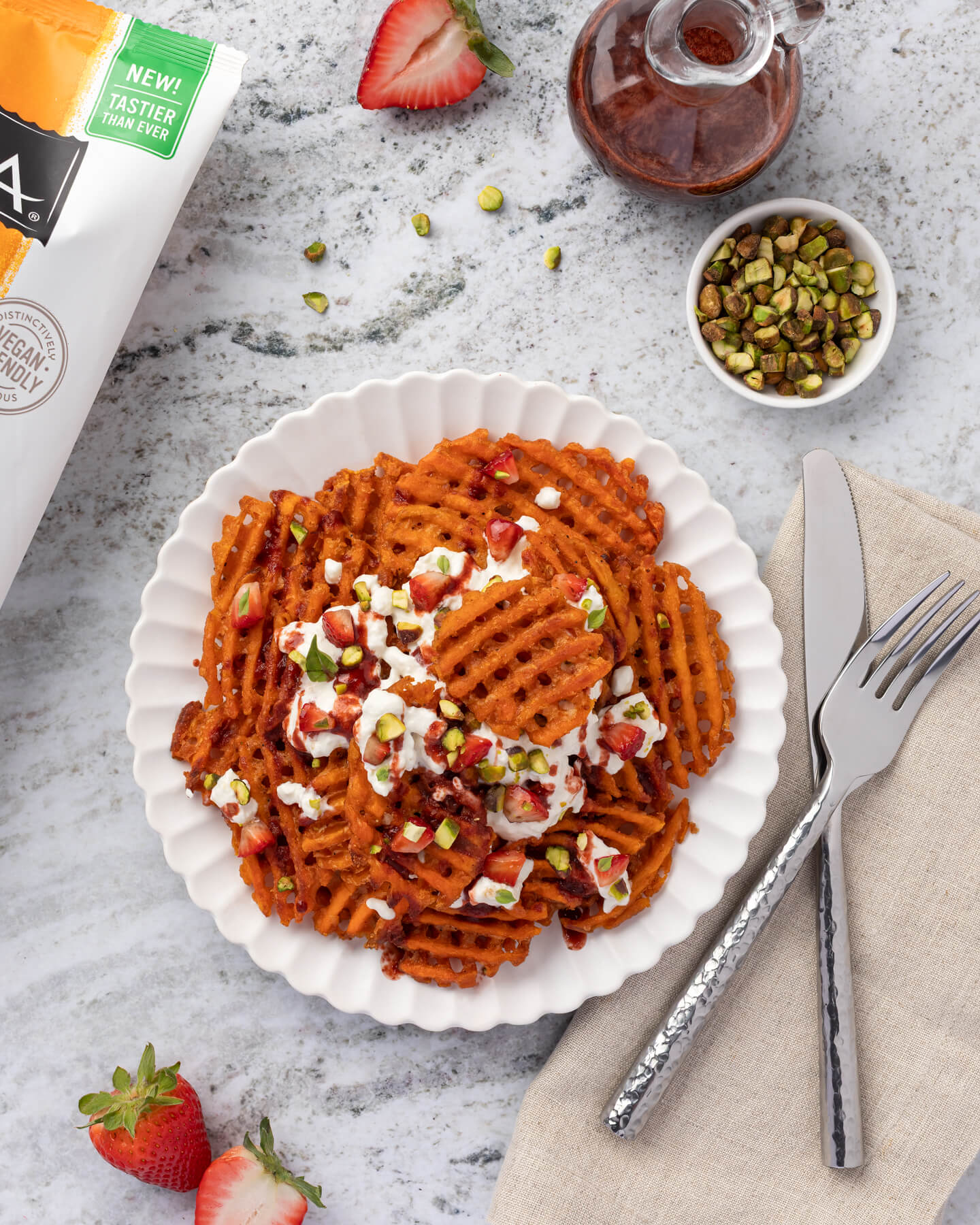 Strawberry Balsamic & Stracciatella Fries
